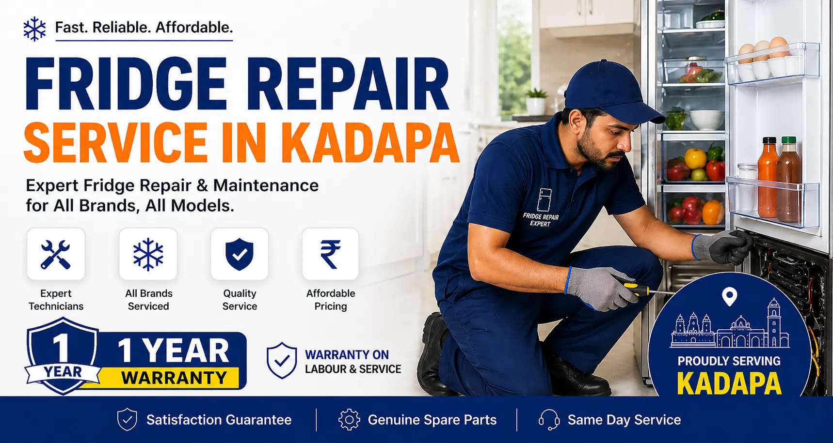 Doorstep Refrigerator Repair Service in Kadapa