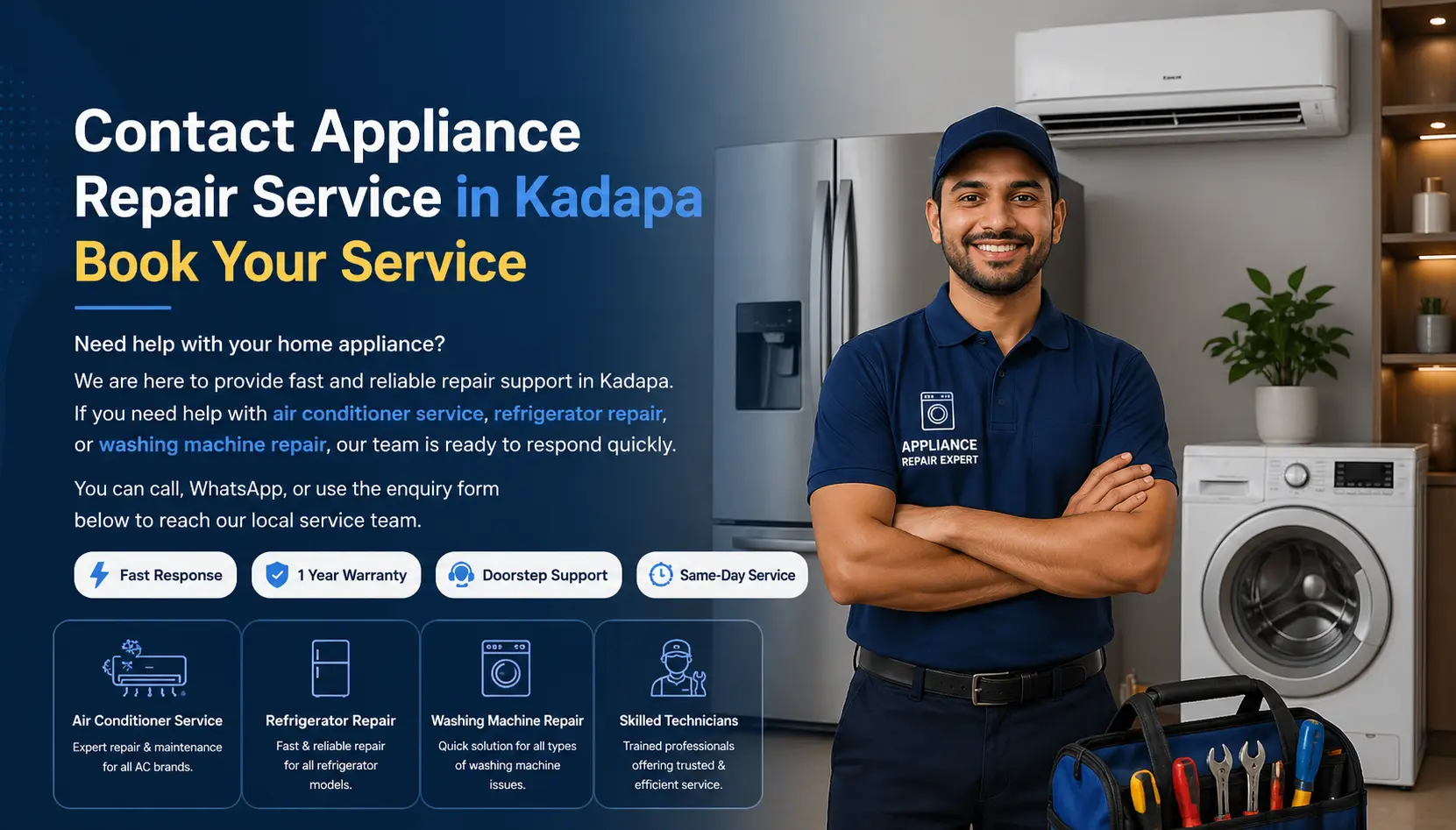 Trusted home appliance repair specialists conducting diagnostic inspection